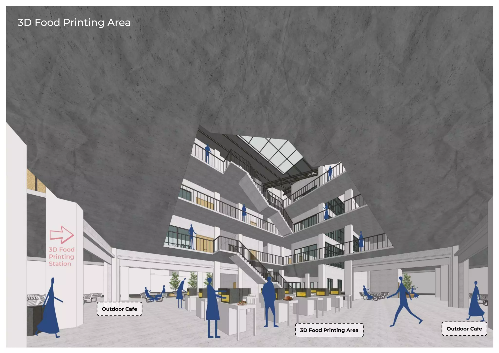 3D Food Printing Area
3D Food Printing Area Outdoor Cafe
Outdoor Cafe
 
