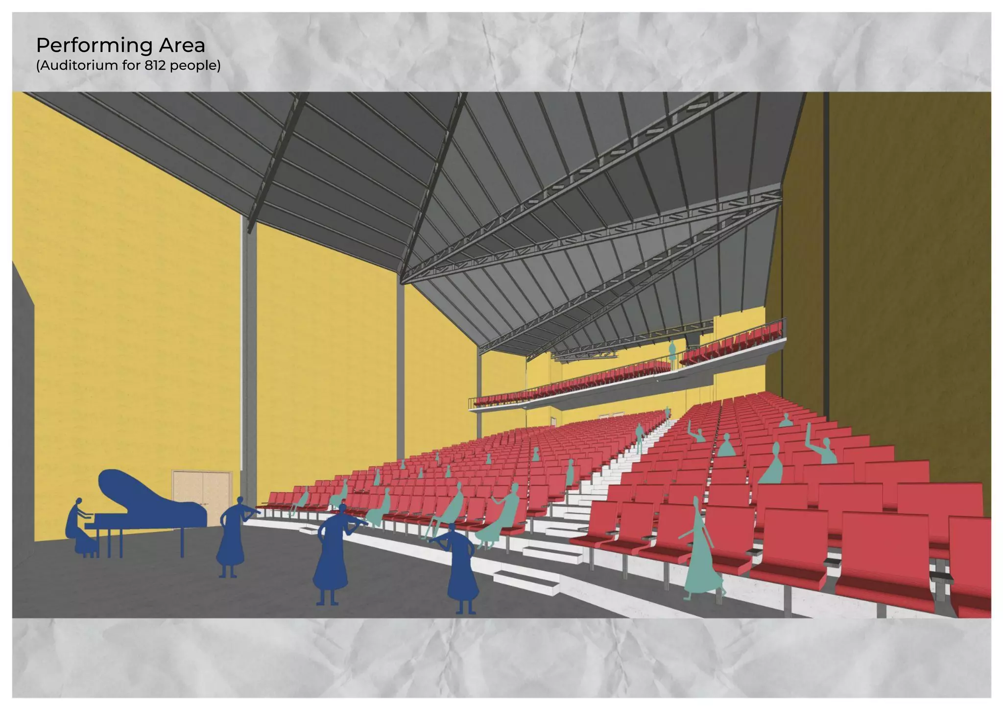 Performing Area
(Auditorium for 812 people)
 