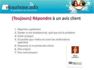 (Toujours) Répondre  à un avis client 