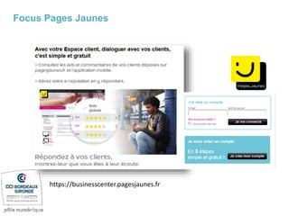 Focus Pages Jaunes
https://businesscenter.pagesjaunes.fr
 