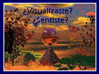 ¿Visualizaste? ¿Sentiste? 