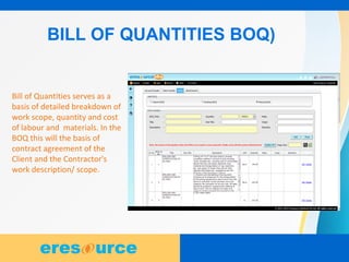 Eresource nfra boq management | PPT