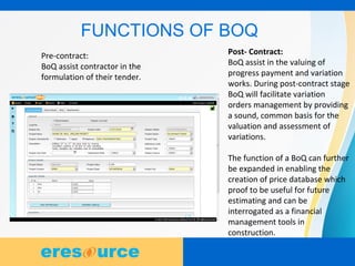 Eresource nfra boq management | PPT