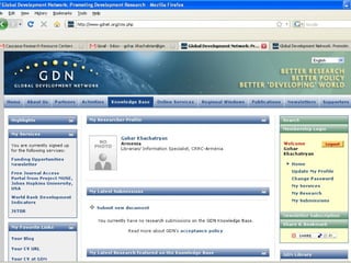 GDN has granted access to J-Stor Journal Collection to GDNet Registered Eligible Researchers on the Knowledge Base.  Researchers are provided with access to Business I and II and  Arts and Science II and VI Collections. The current Collection brings together titles in Economics, Finance, Education, Social Sciences, Political Science, Archaeology, Marketing, Managements and more.  To access any of the collections, please log into your profile available on the GDNet website using your username and password.  If you are not a member of GDNet researchers’ community, please feel free to register your profile online at www.gdnet.org Access to JSTOR  