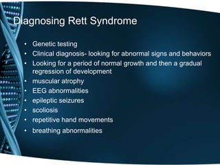 Epilepsy Rett Student Work Rett Syndrome | PPTX