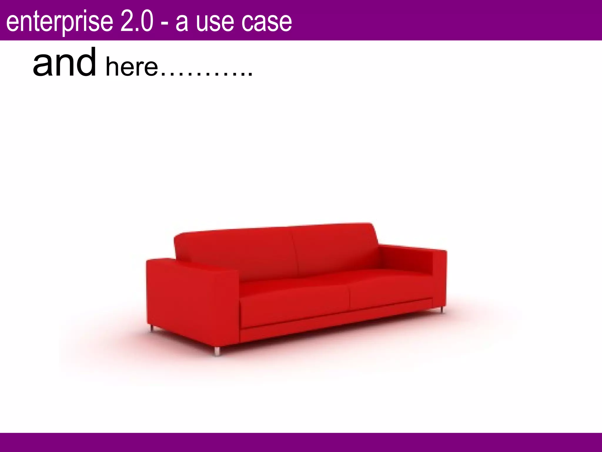 and  here……….. enterprise 2.0 - a use case 