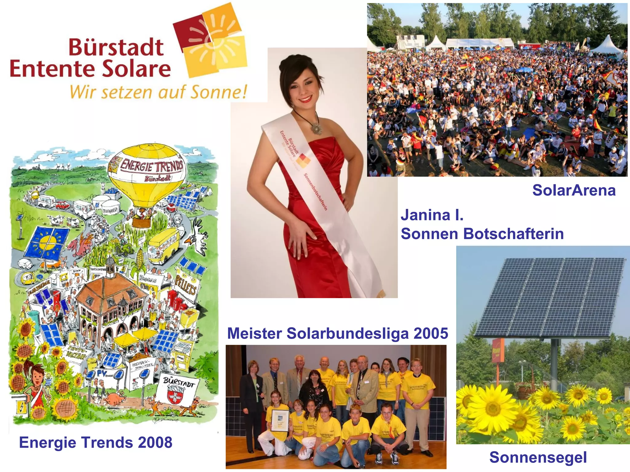 Sonnensegel SolarArena Janina I. Sonnen Botschafterin Meister Solarbundesliga 2005 Energie Trends 2008 