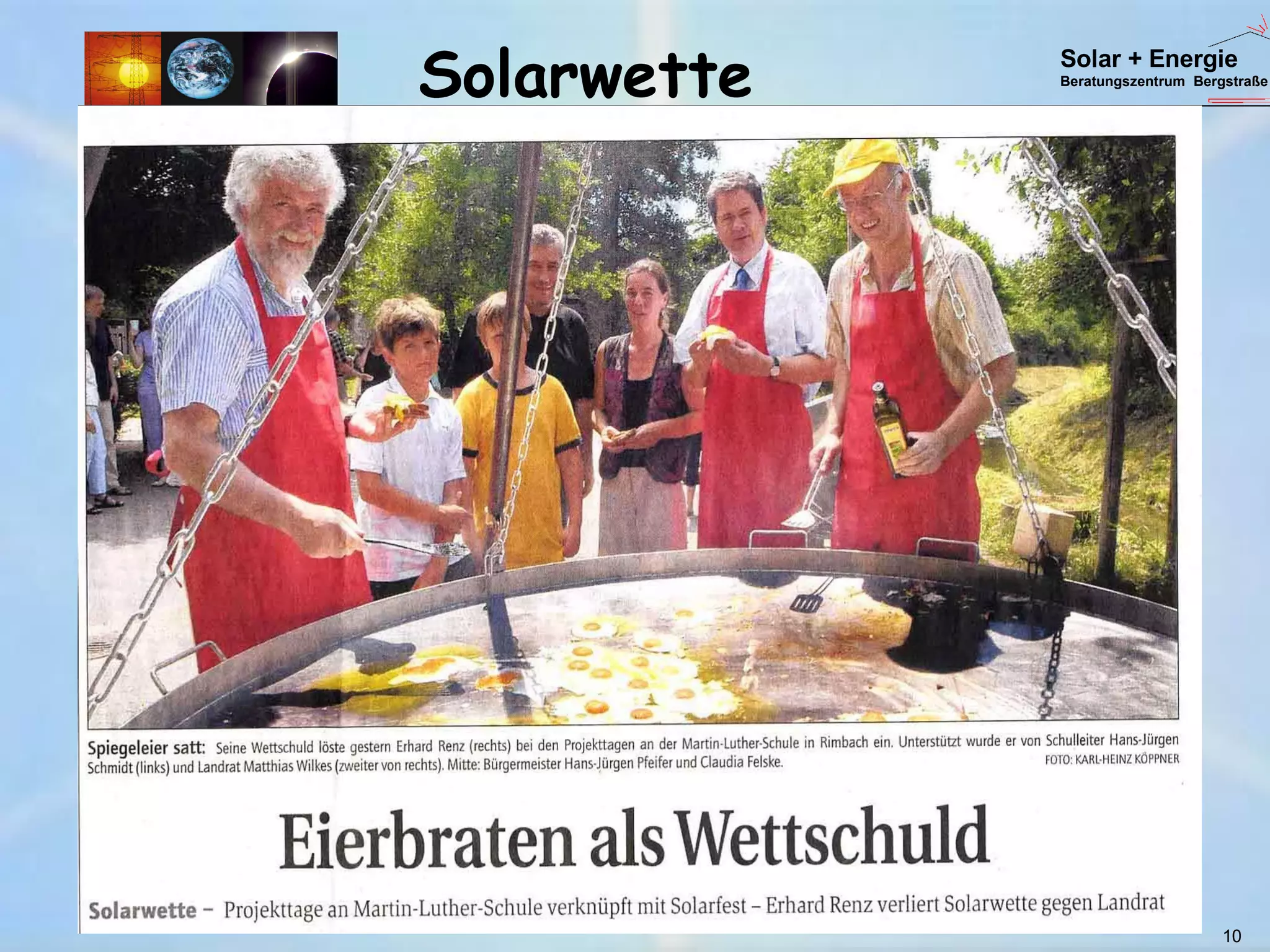 Solarwette 10 Solar + Energie Beratungszentrum  Bergstraße 
