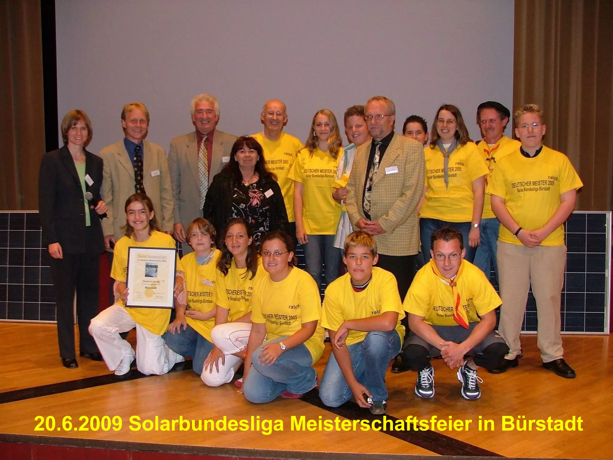 20.6.2009 Solarbundesliga Meisterschaftsfeier in Bürstadt 