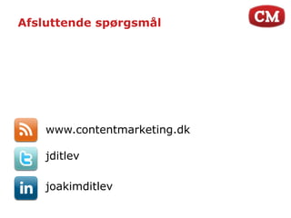 Aarhus Online ERFA | Content marketing af Joakim Ditlev