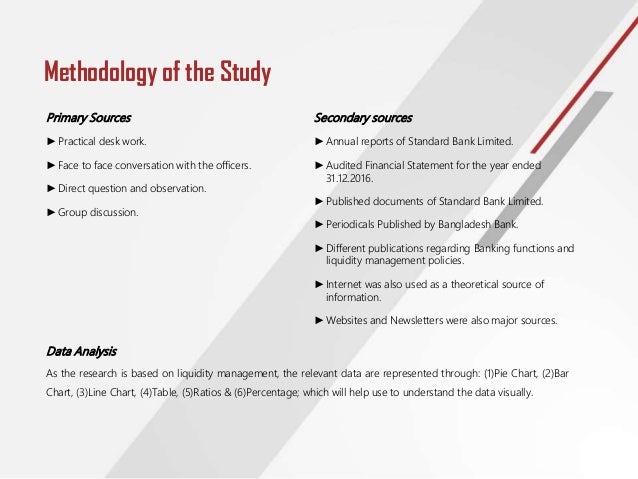 Liquidity Management Of Standard Bank Limited A Study On Cda Avenue
