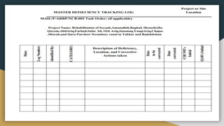 Quality Control Plan For Construction Projects Pdf