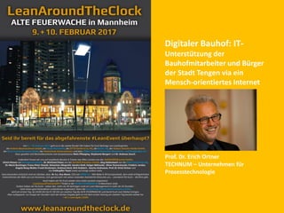 Digitaler Bauhof: IT-
Unterstützung der
Bauhofmitarbeiter und Bürger
der Stadt Tengen via ein
Mensch-orientiertes Internet
Prof. Dr. Erich Ortner
TECHNUM – Unternehmen für
Prozesstechnologie
 
