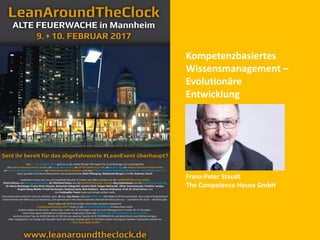 Kompetenzbasiertes
Wissensmanagement –
Evolutionäre
Entwicklung
Franz-Peter Staudt
The Competence House GmbH
 