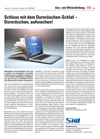 Ausgabe 11/12 November / Dezember 2018 / ERFOLG 45Aus- und Weiterbildung
Schluss mit dem Dornröschen-Schlaf –
Dornröschen, aufwachen!
Weiterbildung und lebenslanges Lernen sind
im Zeitalter 4.0 unabdingbar, um beruflich
mithaltenzukönnen.Zugleichistausgerechnet
in der beruflichen Weiterbildung «Digitalisier-
ung» allzu oft noch ein inhaltsleeres Fremd-
wort. Höchste Zeit, das Metier wachzuküssen.
Nach einem hektischen Tag im Geschäft hetzt
man mit dem Auto durch verstopfte Strassen
oderquältsichineinerüberbelegtenS-Bahnlinie,
sucht sich mühsam einen Parkplatz und findet
sich dann in einem Schulzimmer mit ebenso ge-
hetzten Kolleginnen und Kollegen wieder, um
dann einem ebenso gehetzten Lehrer zu zuhö-
ren. Dieser hatte während seines Berufsalltags
kaum Zeit gefunden, den Unterricht vorzuberei-
ten und beschränkt sich daher darauf, von sei-
nen Folien abzulesen oder die Zeit mit mehr oder
weniger sinnvollen Gruppenarbeiten zu über-
brücken. Willkommen in der klassischen beruf-
lichen Weiterbildung.
Mehrheitlich wird in der anerkannten höheren
beruflichen Weiterbildung darauf gepocht, dass
die Vorgaben des Prüfungsreglements für die
eidgenössische Prüfung wichtiger seien als die
Frage, ob das Erlernte für den beruflichen Alltag
sinnvoll sei oder nicht. Hinter dem Prüfungs-
reglement wiederum stehen oft Berufsleute, die
selber eine solche Weiterbildung absolviert ha-
ben und nun der Meinung sind, dass die Qualen
einer beruflichen Weiterbildung Teil des Berufs-
stolzes seien und darum unbedingt weitergege-
ben werden müssten.
Zugegeben, es gibt auch Ausnahmen: Es gibt
sie, die Lehrer, die sich trotz Beruf und Familie
Mühe geben, den Unterricht spannend und à
jour zu halten. Es gibt sie, die Schul- oder Studi-
enleiter, die sich ihrer Schäfchen annehmen und
sich um sie kümmern, bis sie dann an der Dip-
lomfeier mit geschwellter Brust verkünden, dass
die beste Absolventin oder der beste Absolvent
von ihrer Schule komme.
Über Sinn und Unsinn einer wie oben beschrie-
benen beruflichen Weiterbildung wurden bis-
her kaum Studien erstellt. Der Nimbus der be-
ruflichen Weiterbildung, die für die Schweiz
unerlässlich ist, verhindert oft kritische Fra-
gestellungen. Doch die Frage sei erlaubt, wie
nachhaltig es ist, wenn Informatiker/innen sich
heute noch in die Geheimnisse des Betriebs-
abrechnungsbogens (BAB) einführen lassen,
der in dieser Form bei Spezialisten geschweige
denn Informatikern im beruflichen Alltag kaum
noch eine Rolle spielt. Viele Schulen haben sich
gerade erst von der pestalozzianischen Züchti-
gungspädagogik verabschiedet und die schuli-
sche Revolution 2.0 gemeistert. Derweil macht
sich das berufliche Umfeld auf den Weg, die
industrielle Revolution 4.0 anzupacken. In der
Informatik bzw. Wirtschaftsinformatik fehlt es
oft an pädagogischem Mut, neue Unterrichts-
formen zu prüfen und umzusetzen. Dieser
Mut wird zudem umgehend durch mannigfal-
tige reglementarische Vorgaben oder falsche
Rücksichtnahme auf etwelche Stakeholder ge-
bremst.
Doch gerade die Branchen Informatik und Wirt-
schaftsinformatik bieten aktuell vielfältige Mög-
lichkeiten, den Unterricht näher an den berufli-
chen Alltag der Studierenden zu bringen. Auch
sind technische Möglichkeiten vorhanden, die
Unterrichtsformen unterstützen, die bis vor Kur-
zem undenkbar waren. Geht es nicht darum, die
«höheren» Berufsleute für die Digitalisierung fit
zu machen? Warum also nicht die Möglichkei-
ten der Digitalisierung bzw. der industriellen
Revolution 4.0 in den Unterricht aufnehmen,
als Schule mit gutem Beispiel vorangehen und
die technischen Innovationen selber einsetzen?
Wobei sich technische Innovation nicht darauf
beschränkt, den Studierenden die Unterrichts-
unterlagen als PDFs zur Verfügung zu stellen.
Moderne Lehr- und Lernplattformen ermög-
lichen dezentrales und kollaboratives Lernen.
So sind über virtuelle Klassen- und Arbeitszim-
mer flexiblere Unterrichtszeiten möglich, so
dass jeder dann lernen kann, wenn es zeitlich
und örtlich am besten passt. Über cloudbasier-
te Plattformen lassen sich überall und jederzeit
Aufgaben lösen und Lerninhalte teilen. Eine orts-
unabhängigeVernetzung von Studierenden und
Dozierenden ist nahezu unbeschränkt möglich.
Der Einbezug der beruflichen Praxis muss nicht
mehr durch einen mühsamenTransfer des beruf-
lichen Alltags ins Schulzimmer, sondern kann di-
rekt vor Ort, am Arbeitsplatz des Studierenden,
erfolgen. Dabei stehen nicht mehr die abzusit-
zenden Präsenzzeiten in einem Schulzimmer
im Vordergrund, sondern die zu erreichenden
Lernziele. Studierende und Dozierende, die mit
den beschriebenen Lern- und Lehrmethoden ar-
beiten, berichten von entspannterem und freud-
vollerem Lernen und Lehren, was den Lernerfolg
nachhaltig fördert. Der Autor plädiert daher für
mehr Mut bei der Umsetzung der Digitalisierung
in der beruflichen Weiterbildung: Bringen wir
diese endlich ins Schulzeitalter 4.0.
Autor des Textes:
Rolf Böhm, der Schulleiter der SIW.
Studienberatung
Urs Häusermann · Telefon 044 401 00 41
Albulastr. 34 · 8048 Zürich
urs.haeusermann@siw.swiss · www.siw.swiss
 