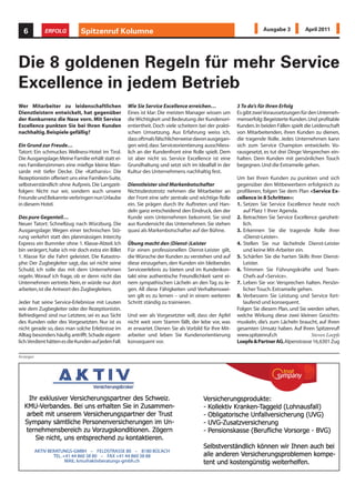 6           ERFOLG          Spitzenruf Kolumne                                                                     Ausgabe 3          April 2011




Die 8 goldenen Regeln für mehr Service
Excellence in jedem Betrieb
Wer Mitarbeiter zu leidenschaftlichen                Wie Sie Service Excellence erreichen…               3 To do’s für Ihren Erfolg
Dienstleistern entwickelt, hat gegenüber             Eines ist klar: Die meisten Manager wissen um       Es gibt zwei Voraussetzungen für den Unterneh-
der Konkurrenz die Nase vorn. Mit Service            die Wichtigkeit und Bedeutung der Kundenori-        menserfolg: Begeisterte Kunden. Und profitable
Excellence punkten Sie bei Ihren Kunden              entiertheit. Doch viele scheitern bei der prakti-   Kunden. In beiden Fällen spielt die Leidenschaft
nachhaltig. Beispiele gefällig?                      schen Umsetzung. Aus Erfahrung weiss ich,           von Mitarbeitenden, ihren Kunden zu dienen,
                                                     dass oftmals fälschlicherweise davon ausgegan-      die tragende Rolle. Jedes Unternehmen kann
Ein Grund zur Freude…                                gen wird, dass Serviceorientierung ausschliess-     sich zum Service Champion entwickeln. Vo-
Tatort: Ein schmuckes Wellness-Hotel im Tirol.       lich an der Kundenfront eine Rolle spielt. Dem      rausgesetzt, es tut drei Dinge: Versprechen ein-
Die Ausgangslage: Meine Familie erhält statt ei-     ist aber nicht so. Service Excellence ist eine      halten. Dem Kunden mit persönlichen Touch
nes Familienzimmers eine miefige kleine Man-         Grundhaltung und setzt sich im Idealfall in der     begegnen. Und die Extrameile gehen.
sarde mit tiefer Decke. Die «Katharsis»: Die         Kultur des Unternehmens nachhaltig fest.
Rezeptionistin offeriert uns eine Familien-Suite,                                                        Um bei Ihren Kunden zu punkten und sich
selbstverständlich ohne Aufpreis. Die Langzeit-      Dienstleister sind Markenbotschafter                gegenüber den Mitbewerbern erfolgreich zu
folgen: Nicht nur wir, sondern auch unsere           Nichtsdestotrotz nehmen die Mitarbeiter an          profilieren, folgen Sie dem Plan «Service Ex-
Freunde und Bekannte verbringen nun Urlaube          der Front eine sehr zentrale und wichtige Rolle     cellence in 8 Schritten»:
in diesem Hotel.                                     ein. Sie prägen durch Ihr Auftreten und Han-        1. Setzen Sie Service Excellence heute noch
                                                     deln ganz entscheidend den Eindruck, den der           auf Platz 1 Ihrer Agenda.
Das pure Gegenteil…                                  Kunde vom Unternehmen bekommt. Sie sind             2. Betrachten Sie Service Excellence ganzheit-
Neuer Tatort: Schnellzug nach Würzburg. Die          aus Kundensicht das Unternehmen. Sie stehen            lich.
Ausgangslage: Wegen einer technischen Stö-           quasi als Markenbotschafter auf der Bühne.          3. Erkennen Sie die tragende Rolle ihrer
rung verkehrt statt des planmässigen Intercity                                                              «Dienst-Leister».
Express ein Bummler ohne 1. Klasse-Abteil. Ich       Übung macht den (Dienst-)Leister                    4. Stellen Sie nur lächelnde Dienst-Leister
bin verärgert, habe ich mir doch extra ein Billet    Für einen professionellen Dienst-Leister gilt,         und keine Mit-Arbeiter ein.
1. Klasse für die Fahrt geleistet. Die Katastro-     die Wünsche der Kunden zu verstehen und auf         5. Schärfen Sie die harten Skills Ihrer Dienst-
phe: Der Zugbegleiter sagt, das sei nicht seine      diese einzugehen, den Kunden ein bleibendes            Leister.
Schuld, ich solle das mit dem Unternehmen            Serviceerlebnis zu bieten und im Kundenkon-         6. Trimmen Sie Führungskräfte und Team-
regeln. Worauf ich frage, ob er denn nicht das       takt eine authentische Freundlichkeit samt ei-         Chefs auf «Service».
Unternehmen vertrete. Nein, er würde nur dort        nem sympathischen Lächeln an den Tag zu le-         7. Leben Sie vor: Versprechen halten. Persön-
arbeiten, ist die Antwort des Zugbegleiters.         gen. All diese Fähigkeiten und Verhaltenswei-          licher Touch. Extrameile gehen.
                                                     sen gilt es zu lernen – und in einem weiteren       8. Verbessern Sie Leistung und Service fort-
Jeder hat seine Service-Erlebnisse mit Leuten        Schritt ständig zu trainieren.                         laufend und konsequent.
wie dem Zugbegleiter oder der Rezeptionistin.                                                            Folgen Sie diesem Plan, und Sie werden sehen,
Befriedigend sind nur Letztere, sei es aus Sicht     Und wer als Vorgesetzter will, dass der Apfel       welche Wirkung diese zwei kleinen Gesichts-
des Kunden oder des Vorgesetzten. Nur ist es         nicht weit vom Stamm fällt, der lebe vor, was       muskeln, die’s zum Lächeln braucht, auf Ihren
nicht gerade so, dass man solche Erlebnisse im       er erwartet. Dienen Sie als Vorbild für Ihre Mit-   gesamten Umsatz haben. Auf Ihren Spitzenruf!
Alltag besonders häufig antrifft. Schade eigent-     arbeiter und leben Sie Kundenorientierung           www.spitzenruf.ch                 Steven Loepfe
lich.Verdient hätten es die Kunden auf jeden Fall.   konsequent vor.                                     Loepfe & Partner AG, Alpenstrasse 16, 6301 Zug

Anzeigen




           AKTIV BERATUNGS-GMBH – FELDSTRASSE 80 – 8180 BÜLACH
                   TEL. +41 44 860 38 80 – FAX +41 44 860 38 88
                         MAIL: kmu@aktivberatungs-gmbh.ch
 