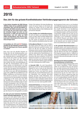 In den letzten Ausgaben der KMU Zeitung
«ERFOLG» haben wir uns ausführlich darüber
unterhalten, dass sich die Gesundheit un-
bedingt in die Politik einmischen muss.Wer
nun A sagt, der muss jetzt auch B sagen.
Ein Schweizer Bürger hat nicht nur das
Stimmrecht, er sollte auch Verantwortung
übernehmen und sich selbst zur Wahl
stellen. Im Besonderen, wenn das für unser
Land und im Besonderen für unsere KMU
etwas bringen kann.
Ich kandidiere als GCS und SKV Präsident,
parteifrei,für den Ständerat im Kanton Bern.
Habe ich überhaupt eine Chance, gewählt
zu werden?
Dazu muss man die aktuelle Situation im
Kanton Bern für die Ständeratswahlen vom
18. Oktober 2015 kennen. Da beide bisheri-
gen Ständeräte Werner Luginbühl (BDP) und
Hans Stöckli (SP) wieder zur Wahl antreten
werden, ist die Frage nach den Chancen
durchaus berechtigt. Es ist ebenso richtig,
dass, insofern bei einer Stimmbeteiligung um
die 40%, die «Parteisoldaten» alles im Griff
haben werden, um demokratisch vom Volk
für die nächsten vier Jahre wieder gewählt zu
werden. Doch das ganze Stimmvolk bestimmt,
wer gewählt wird. Die Frage muss also heissen;
wie sieht es aus, wenn die Stimmbeteiligung
gegen 50% ausfällt? Wir also Wählerinnen und
Wähler mobilisieren und motivieren können.
Dann könnte es durchaus zu einer Verände-
rung kommen! Ich trete parteifrei und absolut
unabhängig an. Wir wissen, dass über 80%
der Bevölkerung in keiner Partei sind. Im
Hintergrund meiner Kandidatur habe ich über
30 Jahre Parteipolitik in der CVP. Vom Orts-
parteipräsidenten, oder als Berner Delegierter
zur CVP Schweiz und als langjähriges Mitglied
der Gesundheitskommission der CVP Schweiz.
Wenn «Parteifrei» eine Zukunft hat, dann stei-
gen die Chancen für mich, gewählt zu werden!
Ich setze auf unser konkretes Krankheits-
kosten-Verhinderungsprogramm. Wo andere
immer noch mehr sparen wollen, sollte man
die Kräfte besser da einsetzen, wo Kosten ver-
hindert werden können. Ich will im Gesund-
heitswesen das, was wir um unser Auto längst
haben. Also einen TCS, ACS und VCS auch für
das Gesundheitswesen. Drei Organisationen,
die in echter Konkurrenz zueinander, Kosten
verhindern und damit ein sechs Milliarden
2015
Das Jahr für das grösste Krankheitskosten-Verhinderungsprogramm der Schweiz
Franken Ziel realisieren. Die breite Bevölkerung
macht sich grosse Sorgen um die Kosten, die
ständig nur steigen und wir es bald nicht
mehr bezahlen können. Mein Wahlkampf zielt
auf konkrete Beispiele.
a) Das Problem der Antibiotikaresistenz.
Ich will mit Fakten und natürlichen Mitteln
zurück zur Natur, damit wichtige Medikamente
im Notfall nicht mehr ins Leere laufen müs-
sen. Wir nutzen als Beispiel ein einfaches,
100% natürliches Desinfektionsmittel. Das wirkt!
b) Der gläserne Mensch. Ein riesiges Problem,
das Angst macht. Die Angst, dass wir alle zu
gläsernen Menschen gemacht werden. Auch
wenn wir alle das nie wollen, im Gesund-
heitswesen sind wir auf dem besten Weg dazu.
Unter dem Deckmantel der steigenden Kosten
wird das elektronische Patientendossier ein-
geführt. Einer alleine kann nichts dagegen
ausrichten. Mit einem einfachen TCS/ACS/ VCS
Konkurrenz-System ist es egal, wo man dann
dabei ist, man kann sich mit unseren vorbildli-
chen, demokratischen Werten gegen die Macht
von oben wirkungsvoll zur Wehr setzen.
c) Gesunde KMU. Da wird Gesundheits-
förderung schnell zur Wirtschaftsförderung.
Nirgends ist man so nahe an den Menschen
dran, wie man das am Arbeitsplatz ist. Das
Kapital der Firmen und damit der ganzen
Wirtschaft, das sind die Mitarbeiterinnen und
die Mitarbeiter. Eine gesunde Wirtschaft
bedingt gesunde, starke Mitarbeiter. Zum
Beispiel; ein jedes neues Burnout ist eines zu
viel, wenn es doch verhindert werden könnte.
Das Krankheitskosten-Verhinderungsprogramm
setzt da an, wo man Lebensqualität schafft.
d) Gesunde Kantone. Zum Beispiel gegen die
Schliessung von Spitälern.Im Zuge einer ech-
ten Gesundheitsförderung ist das schliessen
von Spitälern der falsche Weg. Ein Spital ist
das Kompetenz-Center, wenn es um Krankheit
und Unfall geht.Zusammen mit den Hausärzten
garantiert es die flächendeckende Versorgung.
Das schafft Sicherheit in der Bevölkerung.
Das bedingt eine starke, gute Koordination
von Reparaturmedizin und Kostenverhinde-
rungsmedizin. Spitäler können mehr als nur
reparieren. Sie können dort auch Krankheiten
vorbeugen, ja gar Krankheiten verhindern.
Der einfache Hausarzt und offene Spitäler
mit einer echten Gesundheitsförderung, das
ist die Zukunft, wenn wir wieder ein bezahl-
bares Gesundheitswesen haben wollen.
e) Der gesunde Menschenverstand muss
zwingend wieder mehr Gewicht bekommen.
Die Verherrlichung der Akademisierung kann
das Fass zum Überlaufen bringen. Zum Bei-
spiel der Mensch, der heute vier ausgebildete
Fach-Experten braucht, damit er vielleicht je
einmal sein Wohlfühlgewicht findet. Mit dem
gesunden Menschenverstand gibt es das zum
Nulltarif.
Abschliessend ein Stimmungsbild für die
Gesundheitskosten im Kanton Bern
Nach den Berner Regierungsratswahlen 2014
(mit meiner Kandidatur, 19'966 Stimmen)
stellen wir rein faktisch fest, dass der Kanton
Bern von allen Kantonen der Schweiz für das
Jahr 2015 die kleinste Prämienerhöhung zu
verzeichnen hatte (2.8%). Der schweizerische
Durchschnitt lag bei 4%. Basel hatte zum
Vergleich die höchste Steigerung. Egal, wie
das Resultat schlussendlich ausgelegt wird,
es ist ein unübersehbares Zeichen, wie wich-
tig das Umfeld und der Bezug zur Eigenver-
antwortung ist. So wie es im GCS offen gelebt
wird. Der Kanton Bern kann garantiert noch
mehr. Mehr heisst auch in diesem Falle, dass
auch die Lebensqualität der Bevölkerung
steigen wird.
Josef Rothenfluh, GCS und SKV Präsident
www.josef-rothenfluh.ch
Schweizerischer KMU Verband 5ERFOLG Ausgabe 6 • Juni 2015
Gesundheitsclub Schweiz • Postfach 377 • 2543 Lengnau •Tel.032 652 22 26 • www.gesundheitsclub.ch
 