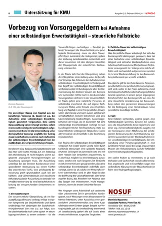 Ausgabe 2/3 Februar / März 2021 / ERFOLG
6
Vorbezug von Vorsorgegeldern bei Aufnahme
einer selbständigen Erwerbstätigkeit – steuerliche Fallstricke
Ein vorzeitiger Bezug von Kapital aus der
beruflichen Vorsorge (2. Säule) ist u.a. bei
Aufnahme einer selbständigen Erwerbstä-
tigkeit gesetzlich vorgesehen. Eine solche
Barauszahlung kann verlangt werden, sofern
(i) eine selbständige Erwerbstätigkeit aufge-
nommenwirdund(ii)dieUnterstellungunter
die berufliche Vorsorge wegfällt. Der Antrag
muss innerhalb eines Jahres nach Aufnahme
der selbständigen Erwerbstätigkeit bei der
zuständigen Vorsorgeeinrichtung erfolgen.
Bei diesem sog. Barauszahlungstatbestand gilt
das Alles-oder-nichts-Prinzip, d.h. ein Teilbezug
der Altersleistung ist nicht möglich, womit das
gesamte angesparte Vorsorgevermögen zur
Auszahlung gelangen muss. Die Auszahlung
unterliegt bei der direkten Bundessteuer einer
gesonderten Besteuerung (zu einem Fünftel
des ordentlichen Tarifs). Eine privilegierte Be-
steuerung greift grundsätzlich auch bei der
Kantons- und Gemeindesteuer. Die steuerliche
Behandlung dieser Auszahlung ist deshalb von
erheblicher Relevanz da eine beträchtliche Ent-
lastung des entsprechenden Einkommens re-
sultiert.
1. Voraussetzungen
Die steuerrechtliche Überprüfung, ob ein Bar-
auszahlungstatbestand vorliegt, erfolgt in eige-
ner Kompetenz der Steuerbehörde und damit
unabhängig von derjenigen der Sozialversich-
erungsbehörde. Dies hat u.U. zur Folge, dass
die Steuerbehörde noch Jahre später im Veran-
lagungsverfahren zu einem anderen – für die
Steuerpflichtigen nachteiligen – Resultat ge-
langt. Verweigert die Steuerbehörde eine privi-
legierte Besteuerung, muss sie dem Steuer-
pflichtigen zumindest die Gelegenheit geben,
den Vorbezug zurückzuzahlen. Andernfalls wird
dieser zusammen mit den übrigen Einkünften
der Steuerperiode der ordentlichen Besteue-
rung unterworfen.
In der Praxis steht bei der Überprüfung neben
dem Wegfall der Unterstellung unter die berufli-
che Vorsorge das Kriterium der Aufnahme einer
selbständigen Erwerbstätigkeit im Vordergrund.
Der Begriff der selbständigen Erwerbstätigkeit
wird dabei weder im Bundesgesetz über die Har-
monisierung der direkten Steuern der Kantone
und Gemeinden (StHG) noch in den kantonalen
Steuergesetzen definiert. In der steuerrechtlich-
en Praxis gelten jene natürliche Personen als
selbständig erwerbend, die auf eigene Rech-
nung und Risiko, unter Einsatz von Arbeitsleis-
tung und Kapital, in einer frei gewählten Organi-
sation planmässig und nach aussen sichtbar am
wirtschaftlichen Verkehr teilnehmen und eine
Gewinnerzielung beabsichtigen. Ausschlagge-
bend bei der Frage, ob im konkreten Fall eine
selbständige Erwerbstätigkeit vorliegt, ist laut
bundesgerichtlicher Rechtsprechung stets das
Gesamtbild der vollzogenen Tätigkeiten. Es sind
alle Umstände des Einzelfalls in die Beurteilung
einzubeziehen.
Der Beginn der selbständigen Erwerbstätigkeit
wiederum hat weder durch Gesetz noch durch
kantonale Weisungen eine spezielle Regelung
erfahren. Ein Beginn ist zumindest nicht erst mit
dem Fliessen von Einkünften anzunehmen, da
es durchaus möglich ist, eine Betätigung auszu-
üben, welche erst nach längerer Zeit Einkünfte
erzielt. Immerhin kann gesagt werden, dass eine
selbständige Erwerbstätigkeit jedenfalls dann
vorliegt, wenn sie als solche im Wirtschaftsver-
kehr wahrnehmbar wird. In aller Regel ist dies
die Eröffnung des Geschäftsbetriebs oder eines
eigenen Büros, das Anstellen von Personal oder
das Tätigen von Investitionen. Nicht massge-
bend ist, wann die ersten Einkünfte fliessen.
Wer hingegen seine Arbeitskraft auf bestimmte
oder unbestimmte Zeit in persönlicher Abhän-
gigkeit, nach Weisungen eines Vorgesetzten für
fremde Interessen, unter Ausschluss eines per-
sönlichen Unternehmerrisikos und ohne Kapi-
taleinsatz einem Dritten gegen Entgelt zur Ver-
fügung stellt, gilt als unselbständig erwerbend.
Als unselbständig gelten alle auf Grund eines
Arbeitsverhältnisses ausgeübte Tätigkeiten.
Dominic Nazareno
Associate Partner, PrimeTax AG
Seestrasse 356 · 8038 Zürich
Telefon 058 252 22 03
dominic.nazareno@primetax.ch
www.primetax.ch
Dominic Nazareno
M.A. HSG, dipl. Steuerexperte
2. Zeitliche Dauer der selbständigen
Erwerbstätigkeit
Was die zeitliche Dauer anbelangt, hat sich das
Bundesgericht dahingegen geäussert, dass bei
einer Aufnahme einer selbständigen Erwerbs-
tätigkeit und zeitnaher Wiederaufnahme eines
Arbeitsverhältnisses keine Mindestdauer für Ers-
teres vorausgesetzt ist. Solange eine solche ef-
fektiv und nachweislich aufgenommen worden
ist, ist eine Wiederanstellung für den Barauszah-
lungstatbestand per se nicht schädlich.
Das gleiche gilt für den Fall, dass eine Personen-
gesellschaftineinejuristischePersonumgewan-
delt wird, wofür in der Praxis zahlreiche, meist
betriebswirtschaftliche oder haftungsrechtliche
Gründe sprechen. In einem jüngst ergangenen
Entscheid führt das Bundesgericht aus, dass für
eine steuerliche Anerkennung der Barauszah-
lung neben den genannten Voraussetzungen
für die Bedingung einer Mindestdauer, keine
gesetzliche Grundlage bestehe.
3. Fazit
Sind Indizien vorhanden, welche gegen eine
Selbständigkeit sprechen, besteht die Gefahr,
dass die Steuerbehörde diese negiert und von
einer sog. «Scheinselbständigkeit» ausgeht, mit
der Konsequenz einer Ablehnung der privile-
gierten Besteuerung der Austrittsleistung. Vor-
sicht ist ausserdem bei der Wiederaufnahme ei-
ner unselbständigen Erwerbstätigkeit, der Um-
wandlung einer Personengesellschaft in eine
juristische Person sowie bei lange andauernden
Phasen der Verlusterzielung (Gefahr fehlender
Gewinnerzielungsabsicht) geboten.
Um solche Risiken zu minimieren, ist je nach
Vorhaben und Sachverhalt eine detaillierte Ana-
lyse angebracht und in Einzelfällen sogar eine
verbindliche Klärung mit der Steuerbehörde (in
Form einer Rulinganfrage) ratsam.
Unterstützung für KMU
 