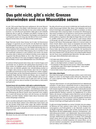 Ausgabe 11/12 November / Dezember 2021 / ERFOLG
56 Coaching
Im Jahr 1954 wurde Roger Bannister weltbekannt. Als erster Mensch
auf der Welt wollte er eine Meile (1,609 Kilometer) unter vier Minu-
ten laufen. Freilich sind auf die Idee vor ihm schon andere Läufer ge-
kommen, nur sind alle zuvor gescheitert. Dafür gab es eine einfache
Erklärung, denn es galt als unmöglich eine Meile in weniger als vier
Minuten zu laufen. Ärzte, Therapeuten, Psychologen und angesehene
Lauf-Experten waren sich einig, dass der Mensch hier an eine physio-
logische Grenze stösst, die nicht überschritten werden kann.
Roger Bannister kannte diese Grenze, trat ihr aber mit Desinteresse
entgegen. Er ignorierte sie und machte sich die Macht der eigenen
Vorstellungskraft zunutze. Er wusste, dass er die Grenze erst in seinem
Kopf sprengen muss, bevor er sie in der Realität überwinden kann. In
seinen Gedanken lief er die Meile immer wieder unter vier Minuten. In
seinem Kopf war er der festen Überzeugung, dass es machbar ist. Auf
der Laufstrecke scheiterte er zwar zunächst noch immer mit seinen
Versuchen, aber er näherte sich in kleinen Schritten immer stärker der
magischen Vier-Minuten-Marke an. Am 6. Mai 1954 war es dann so
weit: Als erster Mensch hat er das Unmögliche möglich gemacht und
lief eine Meile in einer neuen Weltrekordzeit von 3:59,4 Minuten.
Im weiteren Verlauf passierte dann etwas, das in meinen Augen noch
spannender war: Im gleichen Jahr gelang dieses Kunststück 37 wei-
teren Läufern. Im Folgejahr waren es bereits über 300 Läufer, die eine
Meile unter vier Minuten gelaufen sind. Jahrzehntelang erschien es
unmöglich, diese Grenze zu überschreiten, dann hat es ein Sportler
geschafft und auf einmal ist es für eine Vielzahl von Läufern möglich.
Die Gründe liegen auf der Hand beziehungsweise in unserer Vorstel-
lungskraft: Roger Bannister lieferte den Beweis, dass es möglich ist,
eine Meile in unter vier Minuten zu laufen. Plötzlich sahen auch an-
dere Läufer darin keine Grenze mehr. Es galt nicht mehr als unmög-
lich. Jeder wusste nun, dass es machbar ist, also haben es viele andere
auch gemacht.
Grenzen lassen sich verschieben, dafür gibt es zahlreiche Beweise
1978 stehen Reinhold Messner und Peter Habeler als erste Menschen
ohne Sauerstoff auf dem Mount Everest – mit 8.848 Metern der höchs-
te Berg der Erde. Das galt als unmöglich. Ärzte hatten berechnet, dass
eine Besteigung des Mount Everest ohne Sauerstoff nicht möglich
sei. Es waren die Grenzen der Ärzte, nicht die Grenzen von Reinhold
Messner und Peter Habeler. Seitdem haben dieses Kunststück viele
weitere Bergsteiger wiederholt.
Auch in der Wirtschaftswelt ist dieses Phänomen immer wieder zu fin-
den. Erst als Elon Musk unbeirrt seine elektrischen Autos baute und
bei den Kunden Erfolg damit hatte, zogen alle anderen Hersteller
nach. Mittlerweile hat sich die ganze Automobilindustrie gewandelt.
Elektrische Autos galten Jahrzehnte als nicht verkaufbar. Bis Musk es
vorgemacht hat.
Was können wir daraus lernen?
Wir wissen nie, wo unser Limit liegt, wir wissen nur, wo es nicht liegt.
»Das geht nicht!«
»Das ist unmöglich!«
»Das schaffst du nicht!«
Nur allzu oft wird man von seinem Umfeld oder der Gesellschaft durch
solche Äusserungen limitiert. Wer dieses Limit akzeptiert und nicht
kritisch hinterfragt, wird ausgebremst. Es hilft, zu verstehen, wo diese
Limitierungen ihren Ursprung haben: Ist jemand der Überzeugung,
dass etwas unmöglich ist, transportiert er seine Grenzen automatisch
auf andere. Er reguliert sich selbst und versucht in einem weiteren
Schritt andere zu regulieren. Man folgt der Regel «Was ich nicht schaf-
fe, schaffen andere auch nicht.» Mir wurde im Laufe meines Lebens
so oft gesagt, was alles nicht geht und was ich nicht schaffen werde.
Ginge es nach diesen Überzeugungen, hätte ich in meinem Leben nie
etwas erreicht. Meine Lehrer waren zu Schulzeiten der festen Über-
zeugung, dass ich mein Abitur nicht schaffe. Für meine Dozenten an
der Universität stand fest, dass ich mit meinem Abschlussthema keine
Chance habe, das die Diplomarbeit zu bestehen. Die Sportbranche
war der festen Überzeugung, dass jemand, der kein Sport studiert hat,
dort nicht arbeiten kann. Und der Traum vom professionellen Redner
war der Traum eines realitätsfremden Menschen. Das alles waren Er-
wartungen. Meine Wirklichkeit sieht anders aus:
• Ich habe mein Abitur gemacht.
• Ich habe mein Diplom mit einer 1,0 abgeschlossen
(aber nur die Diplomarbeit, im Studium war ich faul).
• Ich arbeitete im Management des Formel 1-Piloten Nick Heidfeld
und gründete sogar meine eigene Sportagentur – ohne vorher-
gehendes Sportstudium.
• Und ich lebe meinen Traum vom professionellen Redner.
Dein Leben, deine Regeln
Denn die Erwartungen und Vorstellungen anderer, waren nicht meine
Regeln. Es waren nur die Regeln anderer Menschen. Menschen, die
mir nichts zugetraut haben. Menschen, die sich selbst nichts zuge-
traut haben.
«Grenzen überschreiten» ist nicht gleichbedeutend mit «Weltrekorde
aufstellen». Es geht darum, individuelle Grenzen zu überschreiten. Es
ist die Kunst, einen Schritt weiter zu gehen, als es unsere Vorstellungs-
kraft erlaubt, losgelöst von der Meinung anderer. Individuelle Grenzen
können dann gesprengt werden, wenn man aus den vorgefertigten
gesellschaftlichen Mustern ausbricht. Für Regelbrecher ist es keine
Option, die Grenzen und Regeln anderer Menschen auf sich selbst zu
transportieren. Sie respektieren sie, aber akzeptieren sie nicht für sich
selbst. Das führt dazu, dass sie Grenzen nicht als gegeben hinnehmen
und bestrebt sind, sie zu verschieben. Gelingen kann das nur, wenn
Grenzen hinterfragt und Regeln gebrochen werden.
Es gibt eine lustige Anekdote aus meiner Schulzeit, die eine prägen-
de Wirkung auf mein weiteres Leben hatte: Für die Belegung der
Leistungskurse und Prüfungsfächer in der Oberstufe mussten eini-
ge Regeln eingehalten werden. Jeder Schüler musste durch die vier
Abiturfächer die drei Aufgabenfelder «Deutsch, Fremdsprache», «Ge-
sellschaftswissenschaften» und «Mathematik, Naturwissenschaften»
abdecken. Aufgrund einer unglücklichen Fächerbelegung war ich ge-
zwungen, Mathematik als Leistungskurs zu wählen. Zum Leidtragen
meiner Lehrer, denn ich hatte von Mathe keine Ahnung. Meine Ma-
thelehrerin führte im Vorfeld Gespräche mit meinen Eltern, um sie
auf mein Scheitern vorzubereiten, was gleichbedeutend mit «Markus
wird sein Abitur nicht schaffen» war.
Das geht nicht, gibt´s nicht: Grenzen
überwinden und neue Massstäbe setzen
 