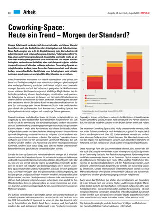 Ausgabe 6/8 Juni / Juli / August 2020 / ERFOLG34
Coworking-Space:
Heute ein Trend – Morgen der Standard?
Unsere Arbeitswelt verändert sich immer schneller und dieser Wandel
beeinflusst auch die Bedürfnisse der Arbeitgeber und Arbeitnehmer.
Neue Technologien wie z. B. die Digitalisierung oder die Industrie 4.0
erleichtern zeit- und ortunabhängiges Arbeiten. Viele freiberuflich Tä-
tige, aber auch Firmengründer und Angestellte sind nicht mehr an ei-
nen fixen Arbeitsplatz gebunden und Alternativen zum festen Büroar-
beitsplatzwerdenimmerbeliebter,abernochlangenichtjedermöchte
dauernd in einem Café oder zu Hause arbeiten. Coworking-Spaces er-
möglichen eine andere, neue Form der Zusammenarbeit und können
helfen, unterschiedliche Bedürfnisse von Arbeitgebern und Arbeit-
nehmern zu adressieren und eineWin-Win-Situation zu erreichen.
	
Viele Arbeitnehmer wünschen sich flexible Arbeitszeiten und -plätze, um
Beruf und Familie bestmöglich unter einen Hut zu bringen – gleichzeitig soll
eine eindeutige Trennung von Arbeit und Freizeit möglich sein. Unterneh-
mungen ihrerseits sind auf der Suche nach geeigneten Fachkräften einem
immer stärkeren Wettbewerb ausgesetzt. Vielfältige Möglichkeiten der Ar-
beitsplatzgestaltung können dazu beitragen, ein attraktiver und spannen-
der Arbeitgeber zu sein und im Rennen um die besten Mitarbeiterinnen
und Mitarbeiter die Nase vorn zu haben. Ein kurzer Arbeitsweg und dadurch
eine verbesserte Work-Life-Balance kann ein entscheidendes Kriterium für
eine Zu- oder Absage sein. Gerade Firmen mit Sitz in einer ländlichen Re-
gion abseits der pulsierenden Stadt können mit Coworking Spaces ihre
Arbeitgeberattraktivität steigern und so wichtige Talente gewinnen.
Coworking-Spaces sind allerdings längst nicht mehr nur Arbeitsplätze – im
Gegensatz zu den traditionellen Businesscentern konzentrieren sie sich
nicht nur auf die Vermietung von Büroarbeitsplätzen, sondern fokussieren
sich auf das Networking und den gegenseitigen Austausch. Mit passenden
Räumlichkeiten – meist eine Kombination aus offenen Bürolandschaften,
ruhigen Arbeitszonen und verschiedenen Meetingräumen – bieten sie eine
optimale Umgebung, um neue Kontakte zu knüpfen, sich mit anderen aus-
zutauschen und sich inspirieren zu lassen. Die meisten Coworking-Spaces
verfügen über einen vor Ort anwesenden Community-Manager, der sich
nicht nur um den Telefon- und Postservice und einen reibungslosen Ablauf
kümmert, sondern auch dafür sorgt, dass sich die Mieter untereinander
kennenlernen und geschäftliche Kontakte knüpfen können.
Gerade die Start-up-Szene und Kleinstbetriebe mit weniger als 9 Mitarbei-
tenden haben die Coworking-Spaces für sich entdeckt: Warum viel Energie
und Geld in geeignete Büroräumlichkeiten stecken obwohl noch nicht klar
ist, wie und wie schnell sich die eigene Geschäftsidee entwickelt? Zu Be-
ginn ist es doch viel einfacher und kostengünstiger, sich in einem Cowor-
king-Space einzumieten und nur zu bezahlen, was auch wirklich gebraucht
wird. Die Plätze verfügen über eine professionelle Arbeitsumgebung, die
flexibel genutzt und je nach Bedarf erweitert werden kann und bieten viele
Möglichkeiten, um von Gleichgesinnten zu lernen oder sein Netzwerk zu
stärken. Auch grössere Unternehmungen sehen darin einen Vorteil für ihre
Mitarbeitenden, denn so gelangen diese an neue Erkenntnisse aus ande-
ren Branchen, welche womöglich auch für die eigene Unternehmung einen
Mehrwert ergeben.
Die Schweiz verzeichnete in den letzten Jahren ein rasantes Wachstum an
Coworking Spaces. Gemäss Wüest und Partner hat sich die Zahl von 2016
bis 2018 fast verdreifacht. Spannend zu sehen ist, dass das Angebot nicht
nur in Grossstädten wie Zürich, Basel, Bern, Lausanne und Genf wächst,
sondern dass auch in kleineren Städten und in der Peripherie immer mehr
CoworkingSpaceszurVerfügungstehen.InderAbbildung«Entwicklungder
Anzahl Coworking Spaces 2016 bis 2018» vonWüest und Partner ist ersicht-
lich, wie sich die einzelnen Gebiete in den letzten Jahren entwickelt haben.
Die einzelnen Coworking Spaces sind häufig untereinander vernetzt, nicht
nur in der Schweiz, sondern je nach Anbieter auch global. Der Impact Hub
Zürich zum Beispiel ist mit über 100 Städten weltweit vernetzt und umfasst
eine Member-Zahl von über 16'000 Personen. Die Member können nicht
nur den Impact Hub Zürich nutzen, sondern auch alle anderen Standorte im
Netzwerk, von San Francisco bis Seoul (Quelle: www.zurich.impacthub.ch).
Diese neuartige Form der Zusammenarbeit beweist, dass sowohl der Ort
wie auch die Zeitzone immer mehr in den Hintergrund rückt. Das Spannen-
de an Coworking-Spaces ist ihre flexible Nutzungsweise. Für Firmengründer
und Kleinunternehmer dienen sie als Firmensitz, Digital Nomads nutzen sie
als willkommene Alternative zum Home-Office und für Arbeitnehmer kön-
nen Sie als Zweitarbeitsplatz dienen und den Arbeitsweg verkürzen. Auch
grössere Unternehmungen beginnen, die Vorteile von Coworking-Spaces
zu entdecken. Gerade internationale Unternehmungen können so neue
Märkte erschliessen ohne grosse Investments in Gebäude und Büroeinrich-
tungen und erhalten gleichzeitig Zugang zu neuen Netzwerken.
Auch wenn das Wachstum der letzten Jahre eindrücklich war: Coworking
ist in der Schweiz nach wie vor eine Nische. Laut Immodea liegt der Markt-
anteil derzeit bei 0,9% der Büroflächen. Im Vergleich zu NewYork (8%) oder
Amsterdam (6%) – zwei weit entwickelten Märkten für Coworking – ist noch
einiges an Potential vorhanden. Verläuft die Entwicklung gleich dynamisch
weiter, werden auch die grösseren Schweizer Städte dieses Niveau früher
oder später erreichen (Quelle: Immodea, Shared Office Monitor 2019).
Die Autorin Renate Inglin und der Autor Sven Schilliger sind Teilnehmer
des Executive MBA der Hochschule Luzern – Wirtschaft.
Arbeit
 