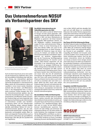 Ausgabe 4/5 / April / Mai 2018 / ERFOLG6 SKV Partner
Das Unternehmerforum NOSUF
als Verbandspartner des SKV
Michele Imobersteg, Wirtschaftsjurist, Präsident
von NOSUF Unternehmerforum, Frauenfeld
Auch ein Verein braucht ab und an eine Justier-
ung der Positionierung. Spätestens dann, wenn
die wirtschaftliche Entwicklung über alle Bran-
chen hinweg, den Unternehmern gleichsam
schlaflose Nächte bereitet. Gemeint ist die zu-
nehmende Komplexität im unternehmerischen
Alltag, welche die Schmerzgrenze in Bezug auf
Liquidität in immer kürzer werden Abständen
auslostet. War der Kosten- und Effizienzdruck
schon in der Vergangenheit hoch, so wird er
weiter zunehmen. Studien besagen, dass 78 %
der Unternehmensvertreter glauben, dass die
Lieferanten-Kundenbeziehungen morgen kos-
tenorientierter und effizienter werden (müssen).
Der Preisdruck liegt auch darin begründet, dass
Management, Buchhaltung oder Administration
im Unternehmen verstärkt unter Rechtferti-
gungszwang stehen und die Anforderungen
an das Marketing steigen, während Budgets
allenfalls stabil bleiben. Weitere 58 % der Un-
ternehmensvertreter glauben, dass die Liefe-
ranten-Kunden-Beziehungen zukünftig fremd-
bestimmter und komplexer werden. Mehr An-
bieter und steigender Preisdruck führen auch zu
einer kürzeren Lebensdauer der geschäftlichen
Beziehungen. Über alles gilt: Die Liquidität wird
zum Tagesthema.
Das NOSUF-Unternehmerforum als
Selbsthilfeorganisation der KMU
Vor über zehn Jahren wurde der NOSUF Verein
im Thurgau mit dem Zweck gegründet, «selb-
ständig Erwerbende, KMU-Inhaber, leitende An-
gestellte in KMU und deren Mitarbeitende als
Mitglieder zu gewinnen. Der Verein bezweckt
das Aufgreifen KMU-spezifischer Themen, um
den Mitgliedern taugliche Handlungsanwei-
sungen für ihren unternehmerischen Erfolg zu
bieten.» Immer an einem Donnerstag am An-
fang eines Monats treffen sich rund 45 Ent-
scheidungsträger/innen im Hotel Primestay in
Frauenfeld. Die Teilnehmer tragen die Verant-
wortung für Verderb und Gedeih ihrer KMU.
DementsprechendfindensiebeiNOSUF«Gleich-
gesinnte» mit ähnlichen Aufgabenstellun-
gen wie die Finanzierung, Nachfolgeregelung
oder Steueroptimierung. An manchen Lunchs
werden «Tabu»-Themen besprochen wie die
Kriminalität in der Unternehmung oder alter-
native Formen zur gängigen Entlöhnung. Das
Treffen Anfang Februar behandelt die notwen-
dig optimale Firmengrösse der KMU, wonach
ohne ausreichende Firmengrösse keine Chance
auf Gewinn besteht. Denn viele Kleinunterneh-
mer wissen nicht, dass ihre oft unterkritische
Firmengrösse die eigentliche Ursache darstellt,
dass ihre Firma nicht einmal theoretisch eine
Chance auf Gewinn hat. Da nützt es auch nichts,
auf Lohn zu verzichten oder noch mehr zu ar-
beiten. Wohin das führt, wissen viele: weitere
Enttäuschungen, Burnout und zerbrochene Be-
ziehungen. Der Referent bietet eine relativ ein-
fache Lösung an, vorausgesetzt, man kennt die
wichtigste Kennzahl für seine Firma, nämlich die
kritische Unternehmensgrösse.
Die monatlichen Treffen als Vitaminspritze
KMU Unternehmer verfügen über ein je eigenes
Wissen, welches einerseits über Generationen
übermitteltwird.Anderseitsübereinsolches,wel-
chesjedenTagausderPraxisherausentstehtund
zunehmend zum überlebenswichtigen Mass-
stab wird. Im ersten Teil des NOSUF-Treffens
kommen Geschäftsfreunde zusammen: Man
tauscht sich über Erfolge und Schmerzen des
vergangenen Monats aus. Die Gäste werden mit
einem herzlichen «Du» empfangen. Im zweiten
Teil des Mittagtreffens wird Wissen aus dem Le-
bensalltag des Unternehmens für die KMU-Pra-
xis vermittelt. Fachleute aus Finanz, Controlling,
Marketing, Personal- oder Betriebsführung kom-
men zu Wort. NOSUF greift den aktuellen Zeit-
geist auf und stellt diesen zur unverblümten
Diskussion. Hier werdenThemen angesprochen,
welchedemUnternehmerunterdieHautgehen.
Schnell entstehen nutzbringende geschäftliche
Beziehungen – vielfach auch Freundschaften
fürs Leben.
Das Thema 2018: Die Sicherung der Marge
Bei NOSUF bekommt jedes Geschäftsjahr seinen
eigenen Schwerpunkt. Unter den Nägeln brennt
vielen KMUs die zunehmend sinkende Marge.
Die meisten Firmen sind professionell geführt,
das Personal ist gut ausgebildet – und leis-
tungswillig. Die Produkte sind innovativ sowie
von bester Qualität. Und es werden Kunden mit
hohen Anforderungen bedient. Doch bei den
meisten Unternehmen stimmt das Verhältnis
von Umsatz zu Gewinn immer weniger. Auf der
einen Seite sind wir mit relativ zum Ausland hö-
herwerdendenProduktions-undGemeinkosten
belastet und der Importdruck mit immer besser
werdenden Produkten aus dem Ausland nimmt
zu. Auf der anderen Seite sehen wir unsmit
einer schwindenden Loyalität in der Kunden-
Lieferantenbeziehung konfrontiert. Und Aus-
schreibungen reduzieren unsere Angebote auf
einen einzigen Messpunkt: Den Preis. Wenn in
Verkaufsverhandlungen der zweite Platz zur Re-
gel wird, dann stimmt etwas mit unserem Ange-
bot nicht. Dann ist es Zeit, sich «neu aufzustel-
len», sich zu positionieren.
Eingeladen sind KMU-Verantwortliche
An den Wissenslunchs können nicht nur Mit-
glieder, sondern alle für das Wohlergehen einer
KMU verantwortlichen teilnehmen, welche sich
mit anderen erfahrenen Unternehmern austau-
schen möchten. Denn Zeit für eigene Experi-
mente steht immer weniger zur Verfügung. Zu-
mal der nächste Konkurrent auf dem Bildschirm
lediglich drei Zeilenschaltungen entfernt ist. Die
Anmeldung erfolgt über www.nosuf.ch.
NOSUF Unternehmerforum
Klostergutstrasse 4 · 8252 Altparadies
079 408 75 31 · www.nosuf.ch
Das NOSUF-Unternehmerforum ist Verbandspartner des SKV für die Ostschweiz. Mitglieder des Schweizerischen KMU-Verbandes sind herzlich eingeladen,
an den Netzwerk- und Wissenslunchs in Frauenfeld teilzunehmen. Anmeldung über www.nosuf.ch
 