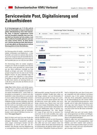 Ausgabe 10 / Oktober 2016 / ERFOLG4
Servicewüste Post, Digitalisierung und
Zukunftsideen
Schweizerischer KMU Verband
Es ist Samstagmorgen um 11.15 Uhr und ich
stehe am Postschalter in Zug um mittels einer
gelben Abholeinladung einen Brief abzuho-
len. Nach 10 Minuten ergebnisloser Suche
wird mir freundlich mitgeteilt, dass man mei-
nen Brief aus Versehen auf eine andere, rund
700 m entfernte Poststelle gebracht und man
nun nichts machen könne, da diese bereits
um 11.00 Uhr geschlossen habe. Man kümme-
re sich aber gleich am Montag darum und am
Dienstag könne ich den Brief abholen.
Am Dienstag stehe ich wieder – zwischen Lade-
kabeln, Schokotalern und Malbüchern – in der
Poststelle und werde ein weiteres Mal vertrös-
tet, da man vergessen hat, die Poststelle Herti zu
informieren und mein Brief noch immer dort sei,
die Poststelle aber erst um 9.00 Uhr dort öffnet.
Am Donnerstag stehe ich wieder vergebens
morgens um 7.30 Uhr am Schalter, da es die Post
noch immer nicht geschafft hat, meinen Brief
aus der 700 m entfernten Poststelle zur Post
Metalli zu bringen und unter 100 Entschuldi-
gungen verspricht man mir, dass es am Freitag
klappen müsste. So ganz nebenbei frage ich
mich, warum man eigentlich in Zug mehrere
Poststellen zu gemacht hat, aber eine Poststel-
le offen lässt, welche am Samstag bereits um
11.00 Uhr zu hat und unter der Woche erst um
9.00 Uhr öffnet.
Liebe Post: Fehler können und dürfen passie-
ren. Aber wenn es die Post nicht schafft trotz so
viel Personal – welches tagtäglich zwischen die-
sen beiden Poststellen kurvt – einen Fehler un-
kompliziert zu korrigieren, so stimmt mich dies
bedenklich. Jeder Unternehmer im Land würde
in einem solchen Fall einen Mitarbeiter schicken
oder sich selber ins Auto setzen, um bei einer
Fehllieferung dies schnell zu beheben, den Brief
zu holen und alles wäre gut. Vielleicht sollte sich
die Post nicht nur mal wieder zurück besinnen
auf die Kernaufgaben, nämlich das Versenden
von Post von A nach B, sondern auch darauf,
dass es nichts Wichtigeres gibt als zufriedene
Kunden. Und in diesem Fall haben Sie einen ver-
loren. Post gegen Rupp 0:1.
Wenn ich dann auch noch von einer Studie des
SECO höre (Blick vom 28.9.2016), dass 61 % aller
befragten Mitarbeiter hautsächlich gestresst
seien, wegen «schwierigen» Kunden und den
Arbeitszeiten, so stimmt mich dies sehr be-
denklich. Kein Wunder wird die Digitalisierung
so vorangetrieben. Denn dann braucht es wohl
bald wesentlich weniger Personal und die Öff-
nungszeiten entfallen. Parallel dazu sollen wir
aber länger arbeiten und vom Rentenalter 67
wird bereits gemunkelt? Ich frage mich sowie-
so, warum man immer davon spricht, dass weil
die Menschen immer älter werden, man auch
länger arbeiten muss. Warum kann man nicht
nach einem langen Arbeitsleben länger nichts
mehr machen und den letzten Lebensabschnitt
geniessen? Mittlerweile reden wir bereits von
Eingliederungsproblemen 50 + (Den Begriff
45 + wage ich gar nicht hier zu nennen). Erst
recht kann ich mir nicht vorstellen, dass später
mal ein Jungunternehmer jemanden einstellt,
welcher doppelt so alt ist…
Und die Ausrede, die AHV sei nicht finanzierbar
etc. basiert nur auf heutigen Modellen. Auch
dies sollte man von einer anderen Seite mal
anschauen. Wenn heute dank Automatisierung
ein Arbeitnehmer die gleiche Arbeit macht wie
vor 50 Jahren 7 Mitarbeiter (Studie aus Deutsch-
land) so bedeutet dies zwar, dass 6 Leute weni-
ger angestellt sind, Geld verdienen und dieses
versteuern resp. in die sozialen Institutionen
AHV, ALV, IV etc. einbezahlen, andererseits aber
ist die Wertschöpfung bei den Firmen höher.
Klar sind Unternehmenssteuerreformen nicht
populär und ich habe volles Verständnis, wenn
man sagt, dass hohe Steuern für Firmen den
Wirtschaftsstandort schwächen. Aber da findet
man doch sicher eine für alle Seiten annehmba-
re Lösung.
Eventuell sollte man auch mal wieder überle-
gen, ob Kursgewinnen von Aktien und Obligati-
onen wirklich steuerfrei sein müssen, wenn sich
diese im Privatbesitz befinden?
Vielleicht sollte man mal Innovationsmanager,
Zukunftsforscher und Finanzspezialisten statt
Politiker und CEO's (welche Geld verdienen,
aber kein echtes eigenes Risiko tragen) an einen
runden Tisch setzen und nach zukunftsträchti-
gen Lösungen suchen lassen?
 