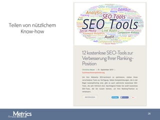 Teilen von nützlichem
Know-how
28
 