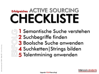 Praxis-Beispiel:
Richtige Schreibweise?
SAP Berater
Upgrade YOUR Recruiting!
©intercessio.de2015-Seite23-WasistActiveSourcing
 