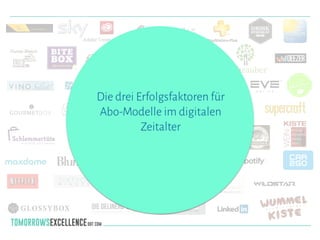 Die drei Erfolgsfaktoren für
Abo-Modelle im digitalen
Zeitalter
 