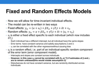 Panel Data Models | PDF