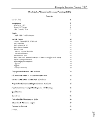 Enterprise Resource Planning (ERP), Oracle and SAP ERP Solutions | PDF