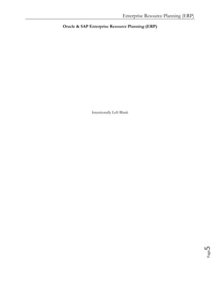 Enterprise Resource Planning (ERP), Oracle and SAP ERP Solutions | PDF