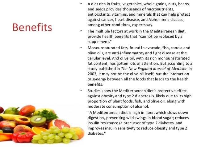 Mediterranean Diet For Type 2 Diabetes