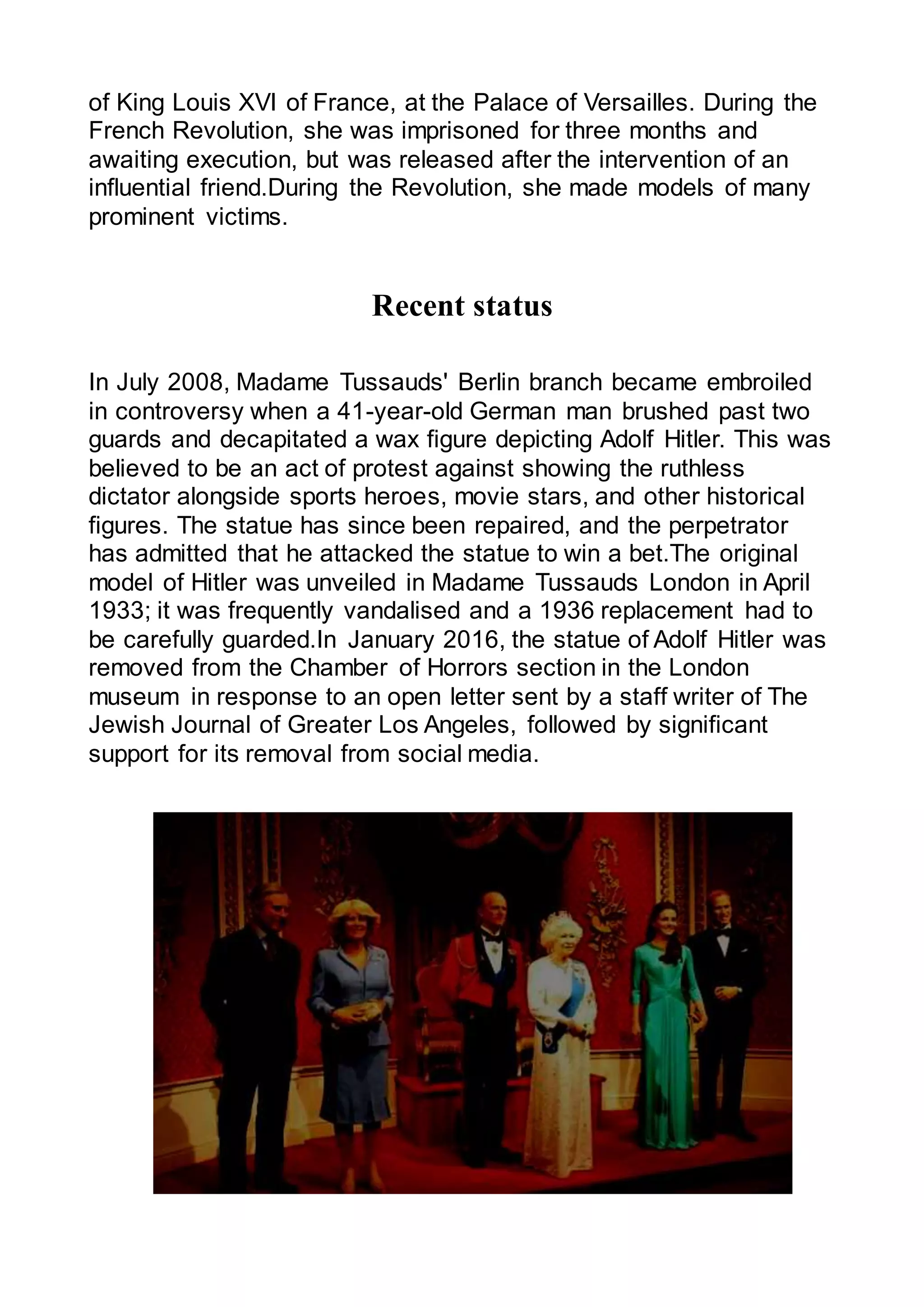 Madame Tussauds | PDF