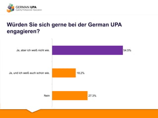 Würden Sie sich gerne bei der German UPA engagieren?