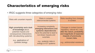 IRGC Guidelines for Emerging Risk Governance | PDF