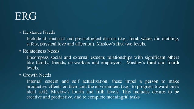 Erg model of motivation | PPTX