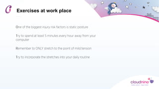 Exercises at work place
 