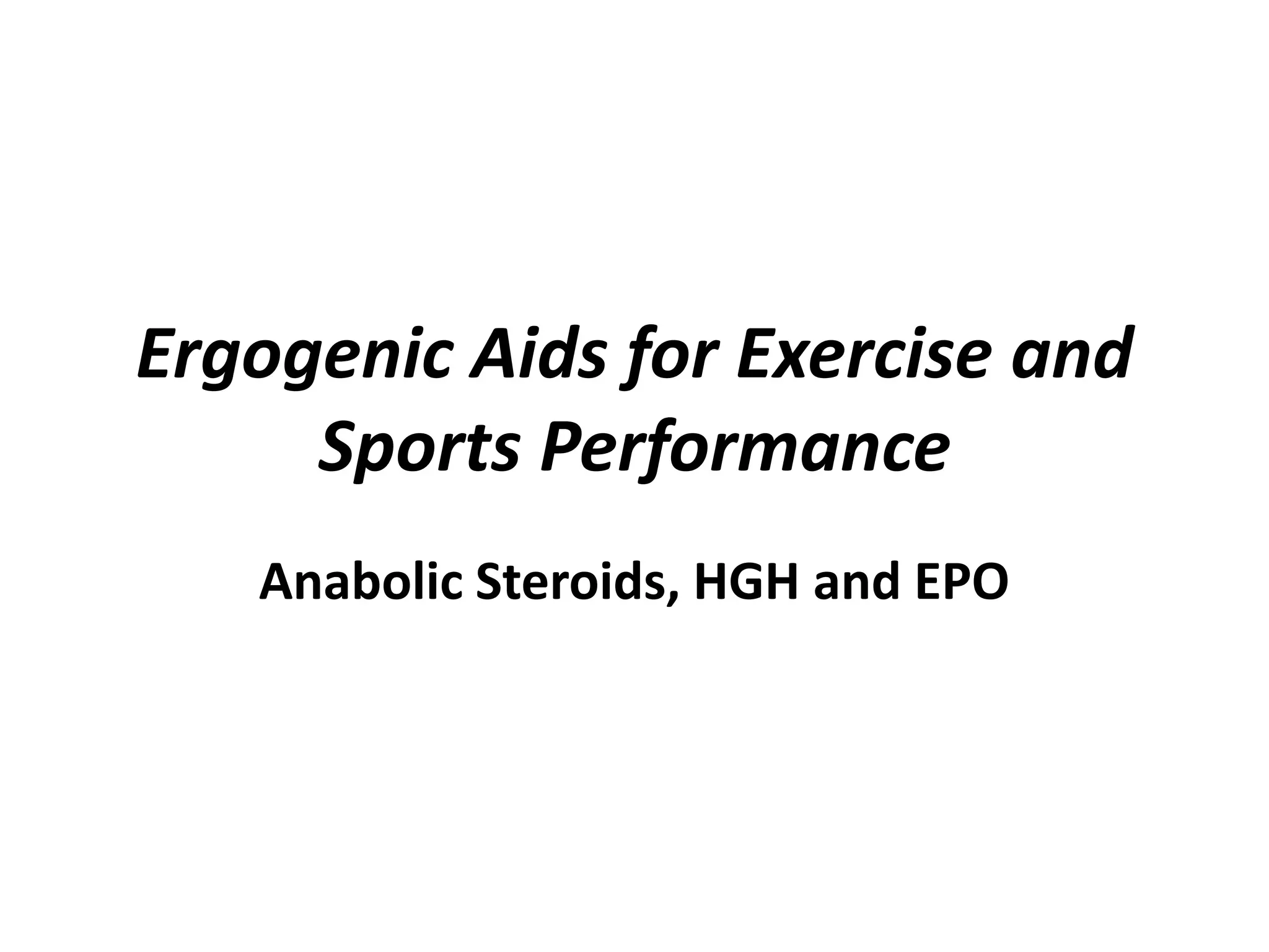 Ergogenic aids for exercise and sports performance PPT