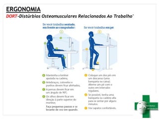 ERGONOMIA
DORT-Distúrbios Osteomusculares Relacionados Ao Trabalho'
 