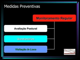 Medidas Preventivas Monitoramento Regular Avaliação Postural Questionários Visitação  In Loco 