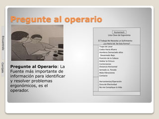 Pregunte al operario
Pregunte al Operario: La
Fuente más importante de
información para identificar
y resolver problemas
e...