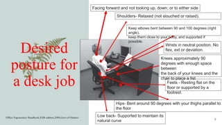 Ergonomic modification for a person with a desk job