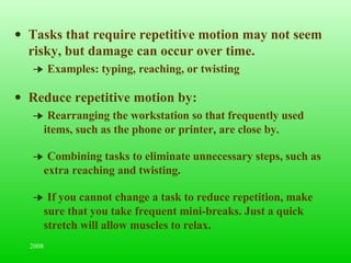 Examples Of Repetitive Motion Ergonomics | PPT
