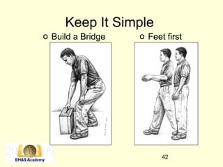 42
Keep It Simple
o Build a Bridge o Feet first
 