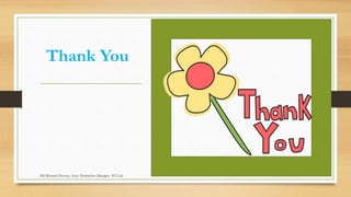 Thank You
Md Mosaruf Hossan, Asstt. Production Manager, ACI Ltd.
 