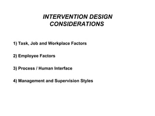 Basic Ergonomics ________training program | PPT