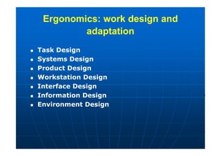 Ergonomics and Human Factors Fundamentals: An introduction | PDF