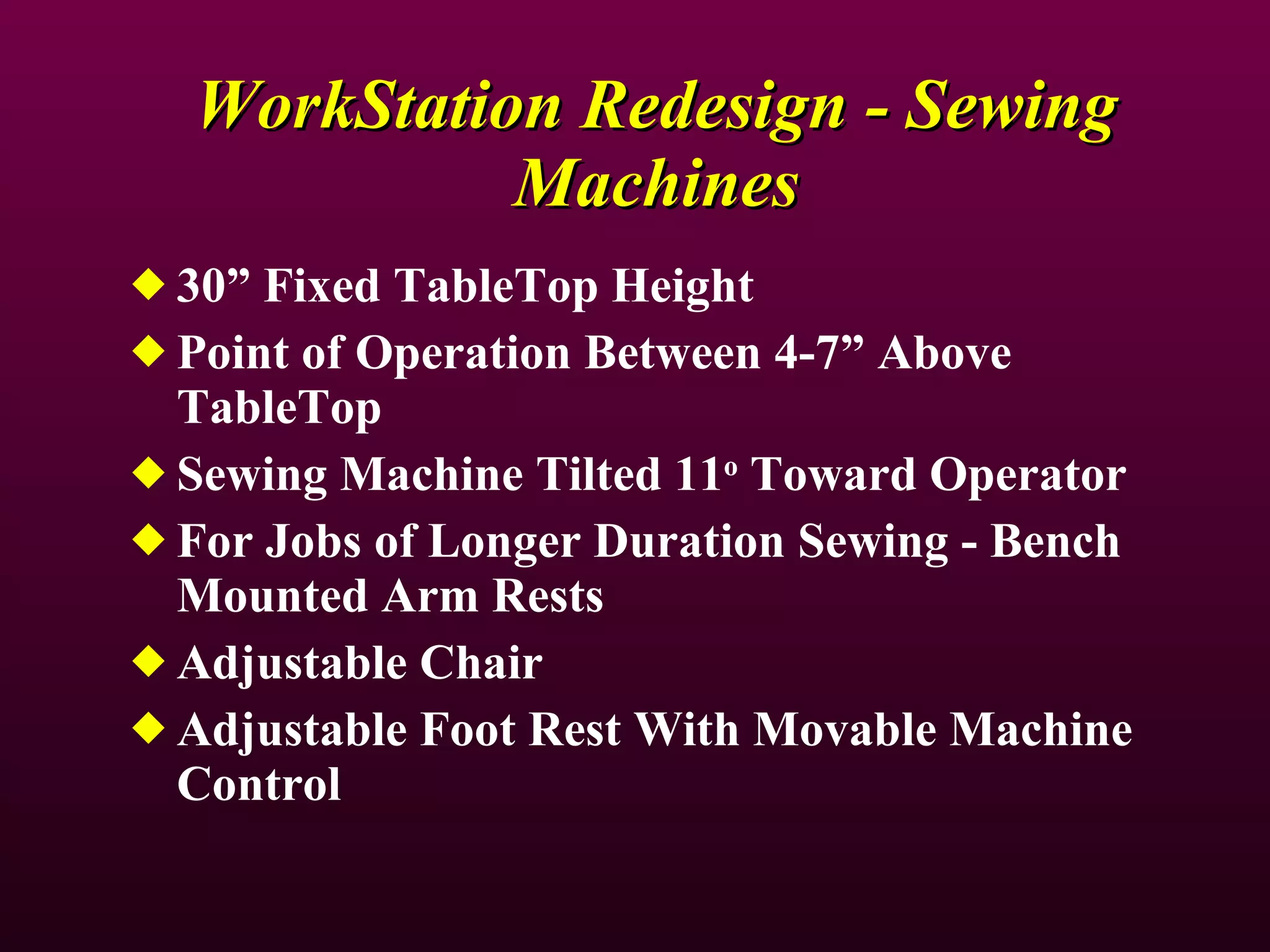 Ergonomics In The Textile Industry | PPT