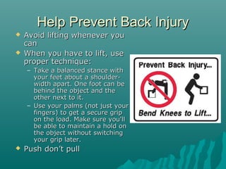 Ergonomics injury prevention | PPT